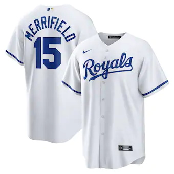 mens nike whit merrifield white kansas city royals home rep